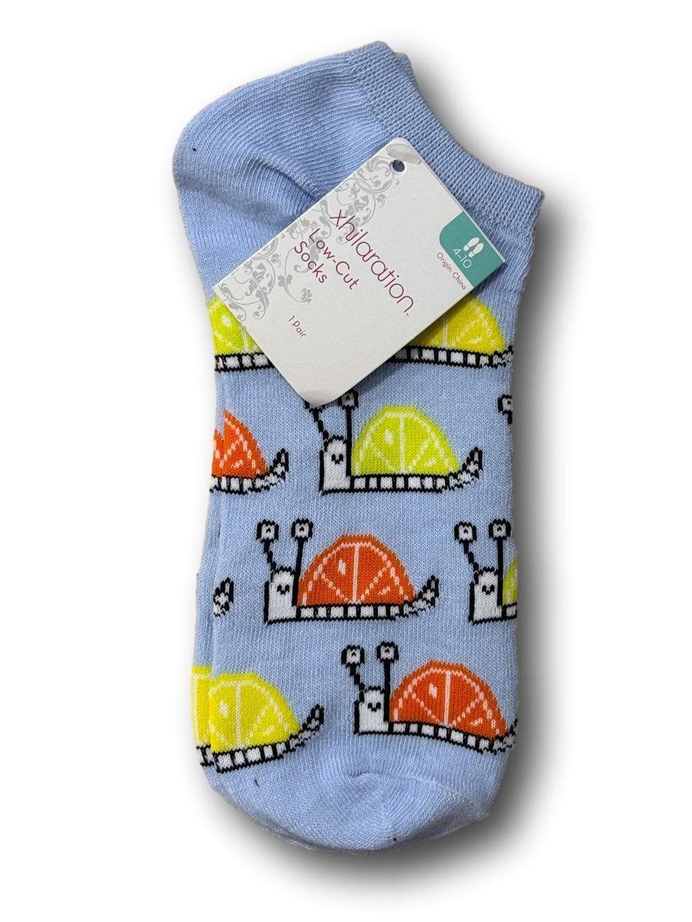 3/$15 Orange, Lemon & Lime Wedge Snails Funny Novelty Low-Cut Ankle Socks - NWT